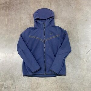 Nike Tech Fleece Full Zip Hoodie Navy Blue Size Large Athletic